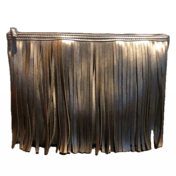 Black Fringe Clutch Style Cosmetics or Makeup‎ bag - Picture 1 of 4